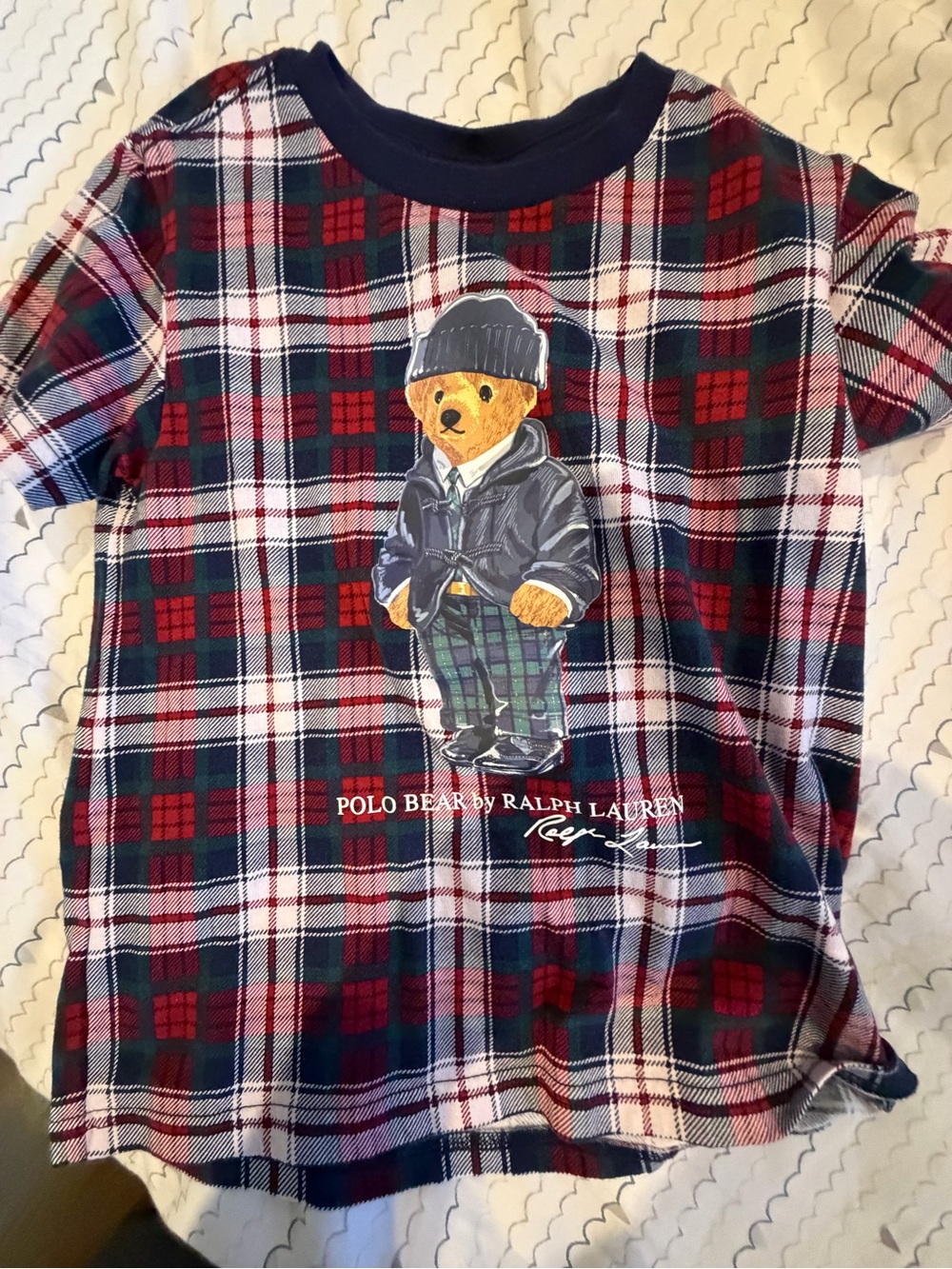 Polo by Ralph Lauren Red, Navy & White Plaid Tee
